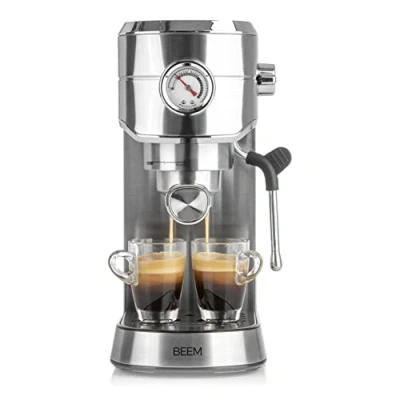 Imagen de BEEM espresso ULTIMATE máquina de con portafiltro 20 bar para espresso, cappuccino &amp; co. sistema calefacción thermoblock y temperatura PCB depósito agua 1 l