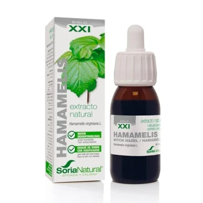 Imagen de Soria Natural Hamamelis Extracto en Gotas Favorece la circulación Contribuye a mejorar sanguínea 100% Acción Antiinflamatoria Frasco de 50 ml.