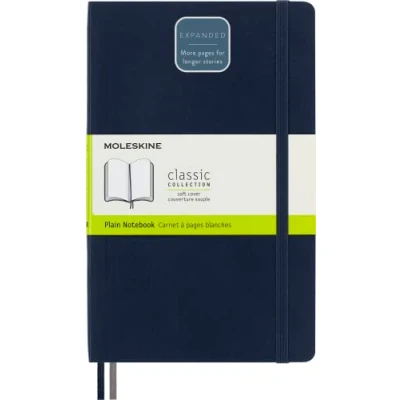 Imagen de Moleskine Cuaderno Clásico con Hojas de Rayas, Tapa Dura y Cierre Goma Elástica, Tamaño Grande 13 x 21 cm, Color Azul Zafiro, 400 páginas