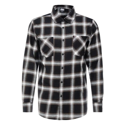 Imagen de Urban Classics Checked Flanell Shirt 6 Camisa, Hombre, Talla: XS, Black/white