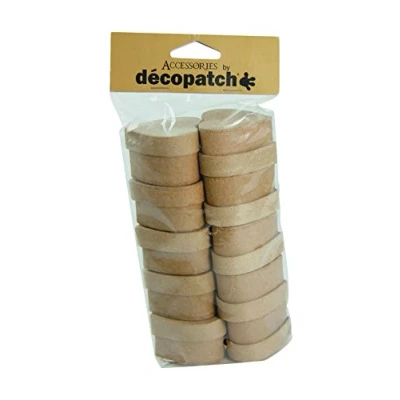 Imagen de Décopatch Caja decorativa de papel maché, diseño corazón, 10 unidades, marrón