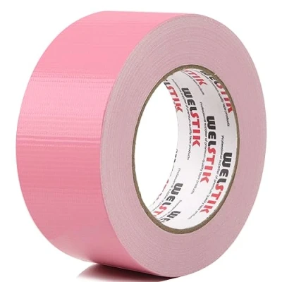 Imagen de WELSTIK Ruban adhésif Toilé professionnel Rose 50 mm x 41 m coloré Pour réparation de bricolage intérieur et extérieur