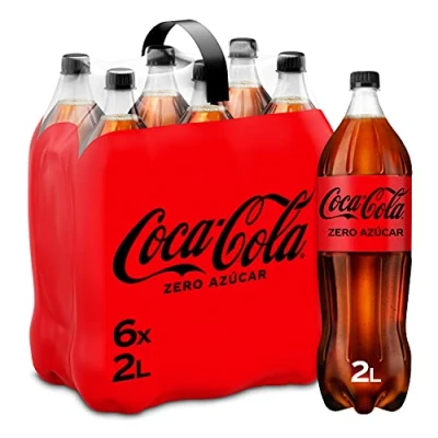 Imagen de Coca cola Zero Azúcar Refresco de sin azúcar, calorías Pack 6 botellas 2L