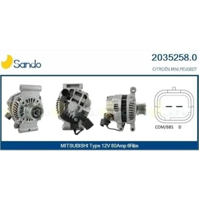 Imagen de CASCO CAL35258AS Alternador 12V 80A PEUGEOT: 207 Hatchback, 308 I SW, CITROËN: C3 Picasso