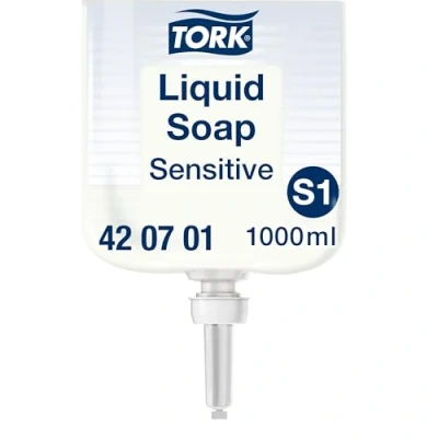 Imagen de Tork Sensitive Jabón Líquido para Lavado de Manos S1, Dermatológicamente probado, 6 x 1000 ml, 420701