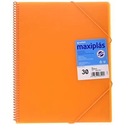 Imagen de Grafoplas CARPETA 30 FUNDAS MAXIPLAS TRANS NARANJA