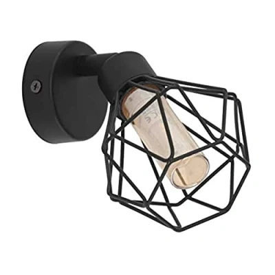 Imagen de Eglo Foco de diseño orientable metal con cable, color negro