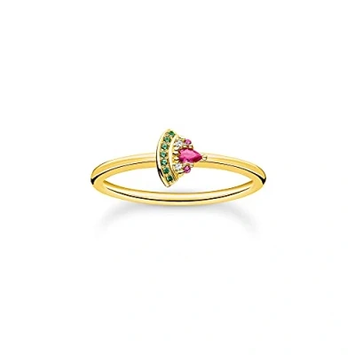Imagen de Thomas Sabo Anillo sandía plata chapada en oro TR2353 488 7 54