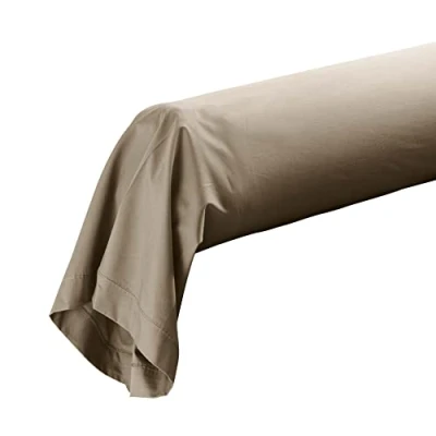 Imagen de Douceur d&#039;Intérieur Funda de Traversin (85 x 185 cm) Percaline Sandy, Percal Algodón