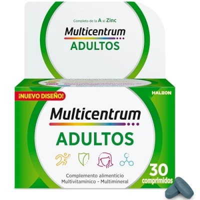 Imagen de Multicentrum Complemento Alimenticio Multivitamínico y Multimineral para Adultos Adolescentes, Sin Gluten, 30 Comprimidos