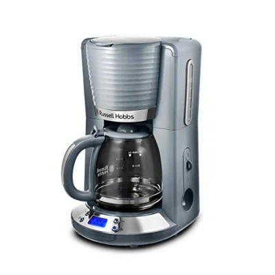 Imagen de Russell Hobbs Cafetera de Goteo Inspire 15 Tazas, Jarra Cristal 1,25L, Soporte Filtro Extraíble, Tecnología WhirlTech, Cuchara Medidora, Pantalla LCD, Programable, Gris 24393 56