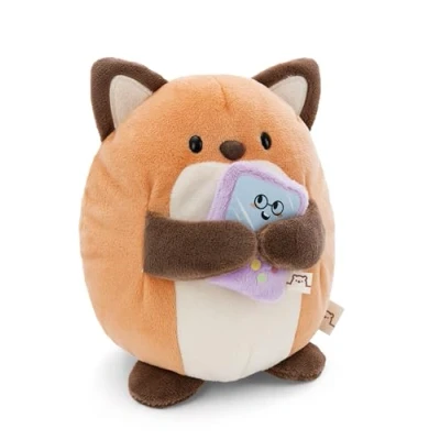 Imagen de NICI peluche zorro Geeks 16cm con videojuego en caja de regalo 11x12x6,5cm rojo Juguete hecho suave tejido peludo para abrazar y jugar, niños adultos, gran idea 61151