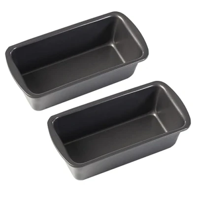 Imagen de 2 Piezas Pequeña Molde Pan de Acero Inoxidable, 19x16x9cm Para Rectangular Horno con Revestimiento Antiadherente Hornear Horno, Ninja Freidora Aire