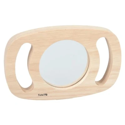 Imagen de Espejo de madera fácil sujeción para bebés Tickit