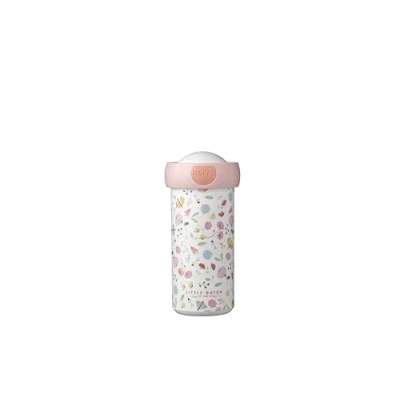 Imagen de Vaso con Tapa Campus Flores y Mariposas 300ml