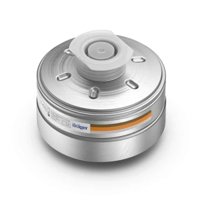 Imagen de Dräger X plore Rd40 Filtro combinado A2 P3 R D Nuclear para gases, vapores, partículas y yodo radiactivo 1 ud. de repuesto la máscara protección