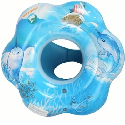 Imagen de EDWEKIN® Flotador para bebés, Ayuda Nadar Narwhal, Asiento de natación niños pequeños, 6 Meses a 3 años
