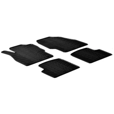 Imagen de Gledring 0080 Juego de alfombrillas suelo Caucho delante y detrás 4 negro 750mm 550mm OPEL: Corsa D Hatchback