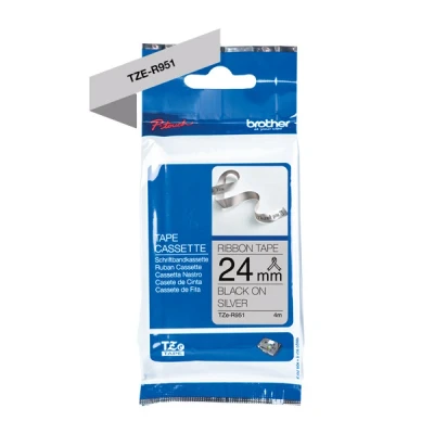 Imagen de Brother Textiles TZe R951 Cinta para escribir (24 mm de ancho, 4 m largo, P touch H200, H100LB/R, H105, E100/VP, D200/BW/VP, D210/VP, Cube, Cube Plus)