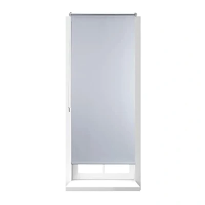 Imagen de Relaxdays Estor Opaco Enrollable sin Taladrar, Tela Aluminio, Ancho Tejido 66 cm, 70 X 160 Blanco,
