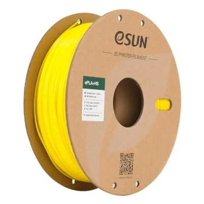 Imagen de eSUN PLA+ Filamento 1.75mm, ePLA+HS para Impresora 3D de Alta Velocidad Precisión Dimensional +/ 0.03mm, Carrete 1KG (2.2 LBS) Impresoras Velocidad,Amarillo