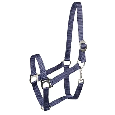 Imagen de PFIFF 101668 Halfter, Kunststoffhalfter Pferdehalfter Stallhalfter Weidehalfter, Blau, Full