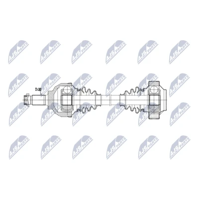 Imagen de NTY NPW BM 218 Árbol de transmisión Eje trasero izquierda, trasero, derecha 646mm