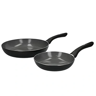 Imagen de MasterClass Can to Pan Set de Sartenes Ecológicas Antiadherentes con Superficie Cerámica, Hechas 70% Aluminio Reciclado, 20 cm/28 cm