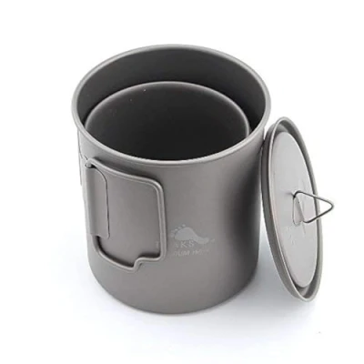 Imagen de TOAKS Taza/Olla Portátil Ultraligera de Titanio para Acampar (750ml+450ml[CMB 750 450])