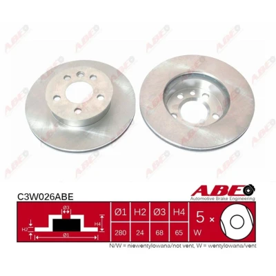 Imagen de KRAFT 6040180 Disco de freno 280, 280,0 24,0 5 ventilado VOLKSWAGEN: Transporter 4 Bus,