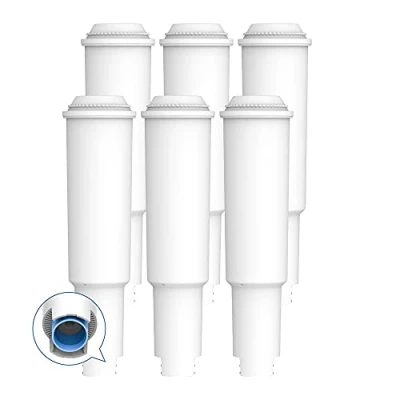Imagen de AQUA CREST Filtro de Agua Blanco para Cafetera, Recambio Jura® 60209 Claris® Blanco, 64553, 7520, 68739 Incluye Varios Modelos Capresso®, Impressa®, Pack 6