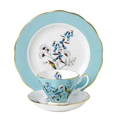 Imagen de Royal Albert 109 100 Years 40017589 1950 Festival Taza de té, platillo y Plato 20 cm, Juego 3 Piezas, Porcelana