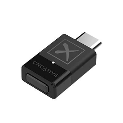 Imagen de Creative BT W3X Transmisor de Audio Smart Bluetooth 5.3 con aptX HD, Alta definición 24 bits/48 kHz, función Cambio Dispositivo, Funciona PC/Mac/Consolas Juegos