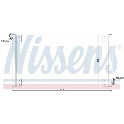 Imagen de NISSENS 940025 Condensador sin secador Aluminio 615 R 134 a FIAT: Brava Hatchback