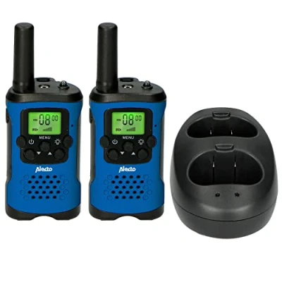 Imagen de Alecto FR 175BW Juego de Dos radios bidireccionales, Alcance hasta 7 kilómetros, Azul/Negro