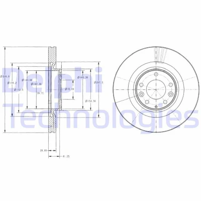 Imagen de DELPHI BG9104 Disco de freno 320 28 5 ventilado aceitado sin procesar cojinete rueda, anillo sensor ABS MAZDA: CX 7