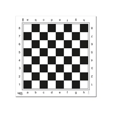 Imagen de Cayro Tablero Ajedrez Profesional Blanco y Negro de Plástico Tamaño 45 x cm Acabado Impecable Diseño Elegante Resistente Duradero