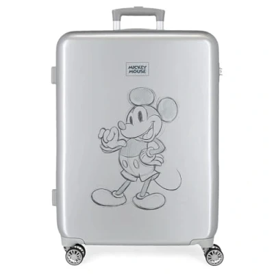 Imagen de Disney Mickey 100 Maleta mediana Gris 48x68x26 cms Rígida ABS Cierre de combinación lateral 70L 3 kgs 4 Ruedas dobles