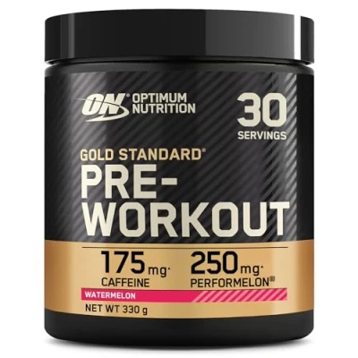 Imagen de Optimum Nutrition Gold Standard Bebida Energética en Polvo con Monohidrato de Creatina, Beta Alanina, Cafeína y Complejo Vitamina B, Sabor Frambuesa Azul, 30 porciones, 330 g
