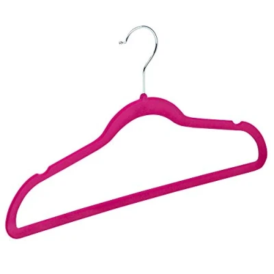 Imagen de COM FORT HOUSE Percha Terciopelo Color Fucsia Antideslizantes y Resistentes Perchas para Ropa Ideal Chaquetas, Pantalones o Blusas Diseño Elegante 80 Unidades
