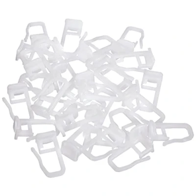 Imagen de GARDINIA Ganchos deslizadores para cortinas, Plástico, Blanco, 30 piezas