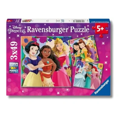 Imagen de Ravensburger puzzle Princesas Disney, Disney Princess, infantil, 3 puzzles de 49 piezas, para niños +5 años, Tamaño 21x21cm