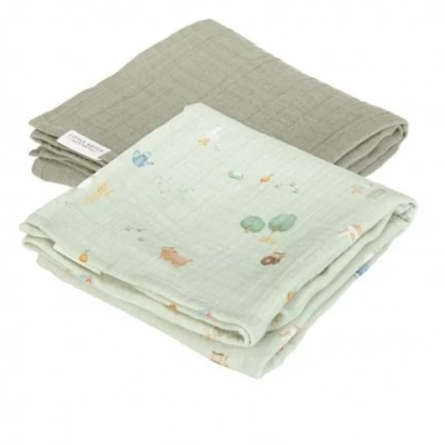 Imagen de 2 Muselinas Pequeñas Little Farm Olive