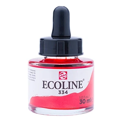 Imagen de ECO LINE Ecoline Acuarela Líquida Frasco 30 ml Escarlata 334 (11253341), Scarlet, Talla única, 3