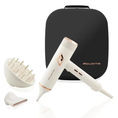 Imagen de Rowenta Ultimate Experience Maestria secador de pelo, potente flujo aire, diseño ultraligero, cabello brillante, motor Nano sin escobillas, CV9910F3