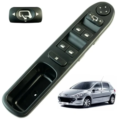Imagen de Botonera elevalunas compatible para Peugeot 307 (2001 2008) (4 botóns) mando delantero izquierdo (conductor) CON retrovisores abatibles 6554KT