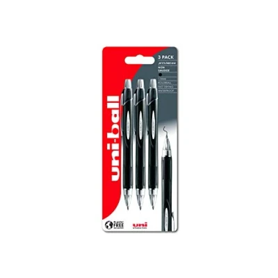 Imagen de uni ball SXN 210 RT Jetstream Bolígrafos de punta redonda negra extremadamente suaves para escribir, dibujar, colorear, tomar notas, diario. La tinta se seca al instante, no mancha. Bolígrafo