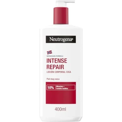 Imagen de Neutrogena Fórmula Noruega Loción corporal CICA Reparación intensa para piel seca (400 ml), crema hidratante reparadora con centella asiática