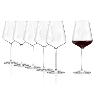 Imagen de Stölzle Lausitz Symphony Juego de 6 copas vino tinto burdeos, grandes abombadas,