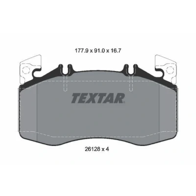 Imagen de TEXTAR 2612801 Juego de pastillas freno preparado para indicador desgaste con pesos equilibrio MERCEDES BENZ: Clase A, CLA Coupé, GLA